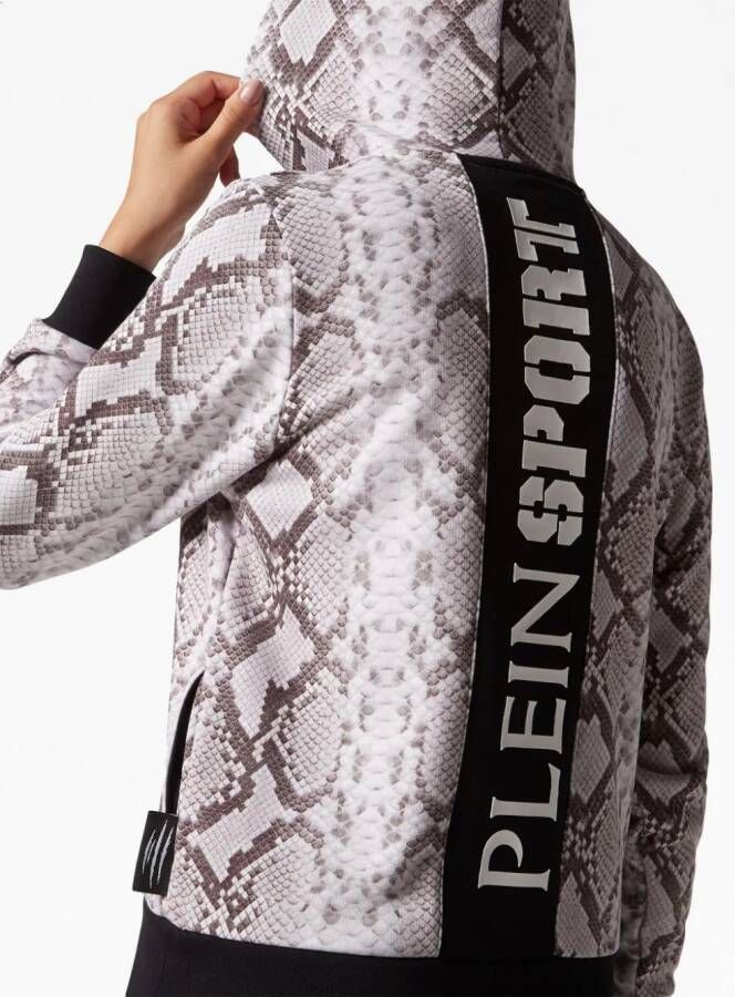 Plein Sport Hoodie met logopatch Grijs