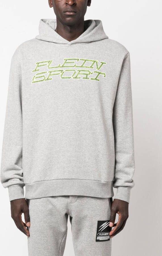 Plein Sport Hoodie met logoprint Grijs