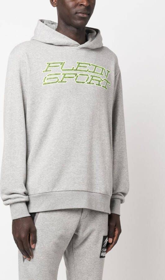 Plein Sport Hoodie met logoprint Grijs