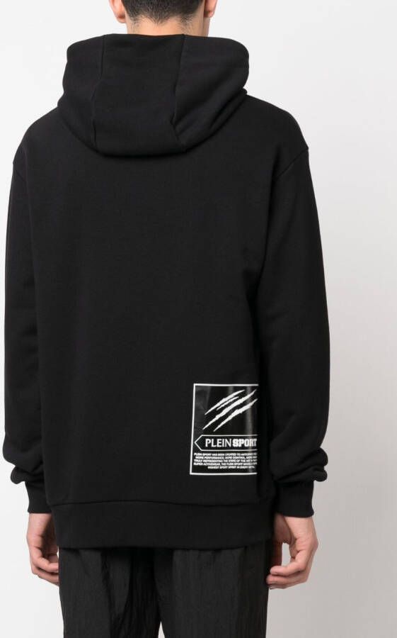 Plein Sport Hoodie met tijgerprint Zwart