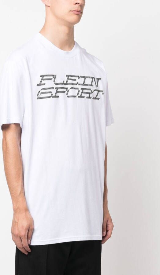 Plein Sport T-shirt met tijgerprint Wit