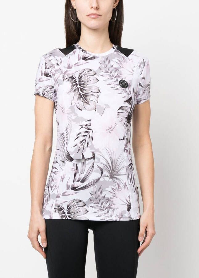 Plein Sport Top met logoplakkaat Wit
