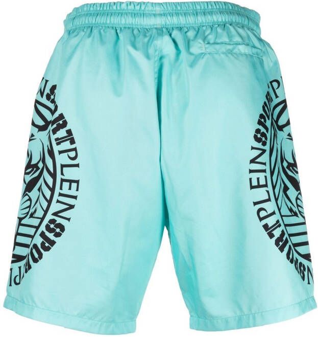 Plein Sport Zwembroek met logoprint Groen