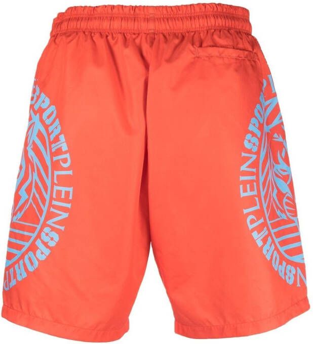 Plein Sport Zwembroek met logoprint Oranje
