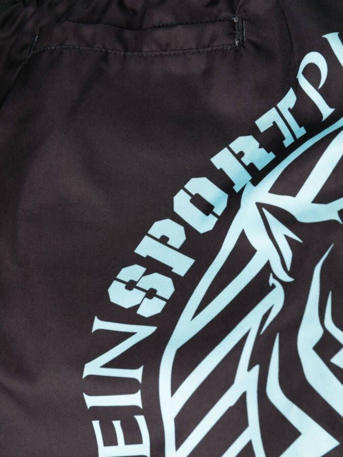 Plein Sport Zwembroek met tijgerprint Zwart