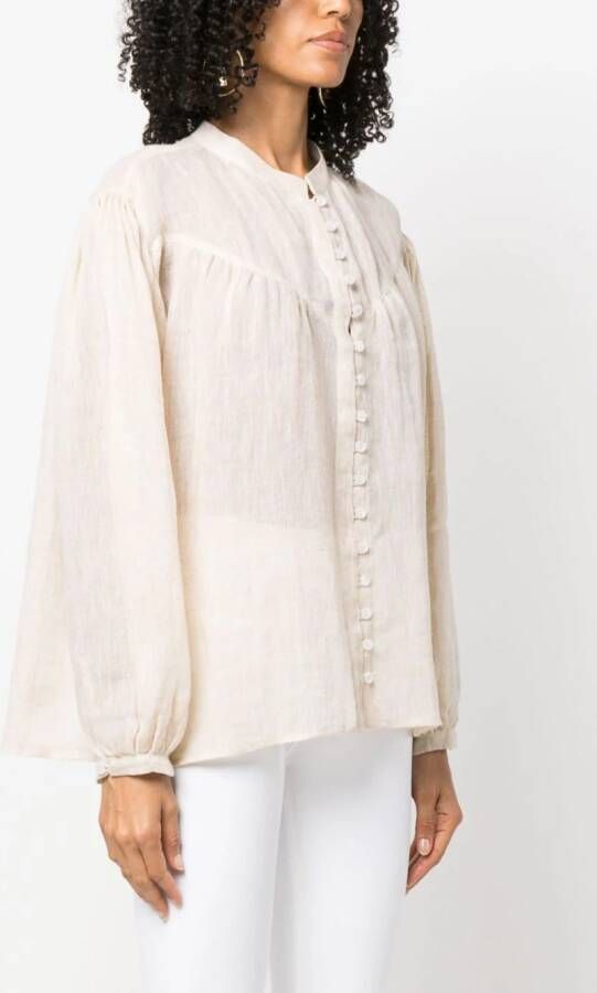 PNK Button-up blouse Beige