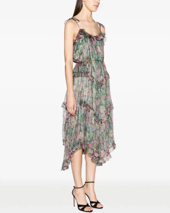 PNK Midi-jurk met bloemenprint Groen