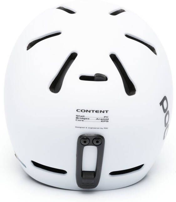 POC Helm met logoprint Wit