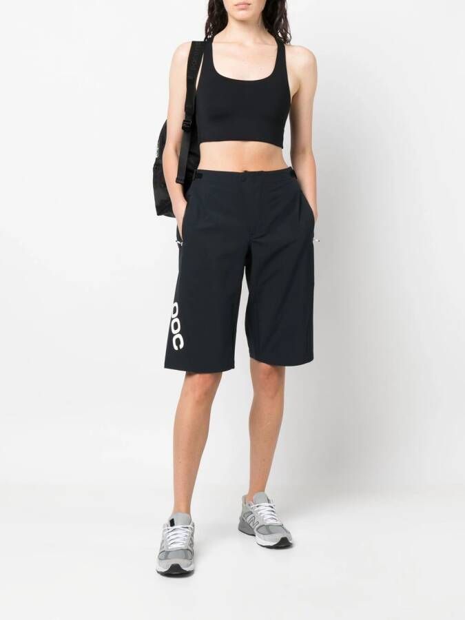 POC Trainingsshorts met logoprint Zwart