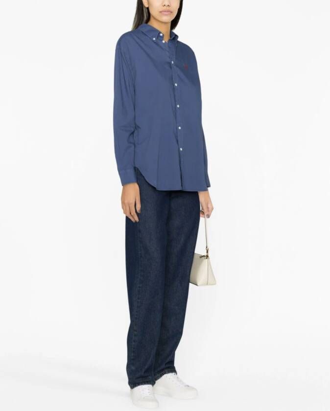Polo Ralph Lauren Blouse met borduurwerk Blauw