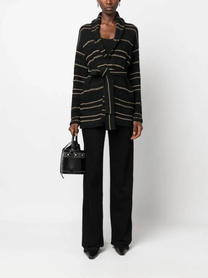 Ralph Lauren Collection Blouse met contrasterend stiksel Zwart