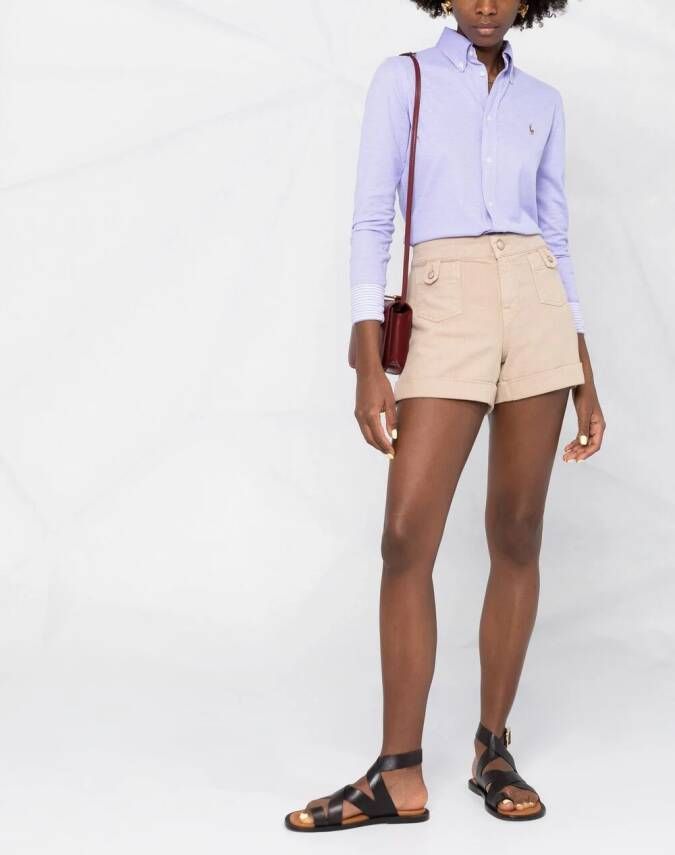 Polo Ralph Lauren Blouse met geborduurd logo Paars