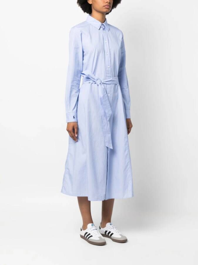 Polo Ralph Lauren Blousejurk met ceintuur Blauw