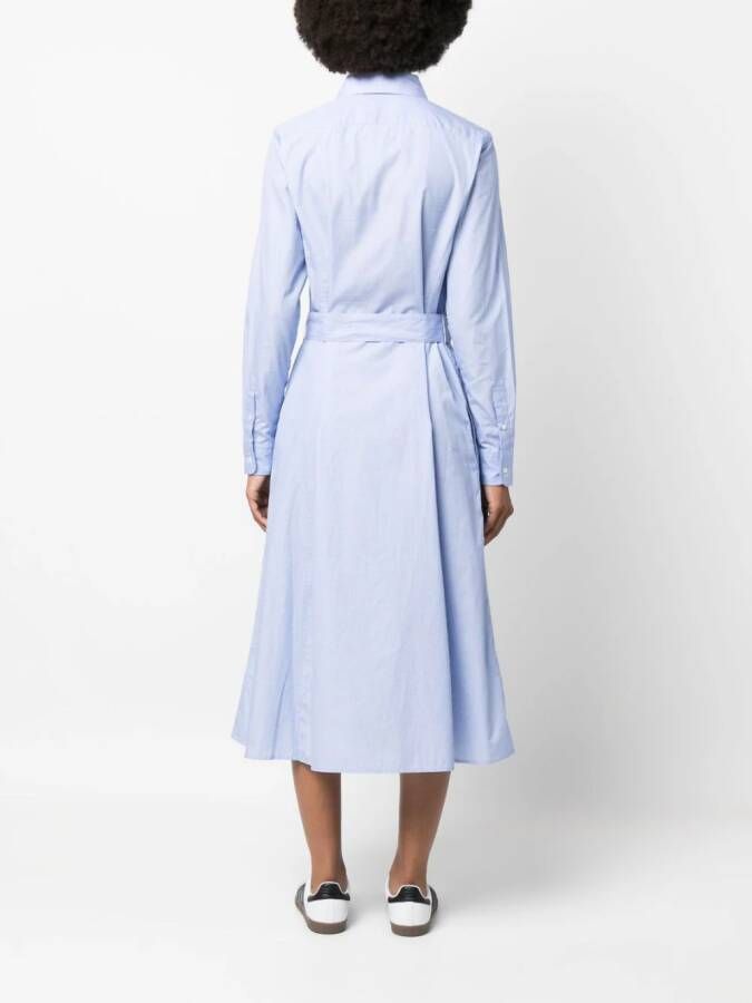 Polo Ralph Lauren Blousejurk met ceintuur Blauw