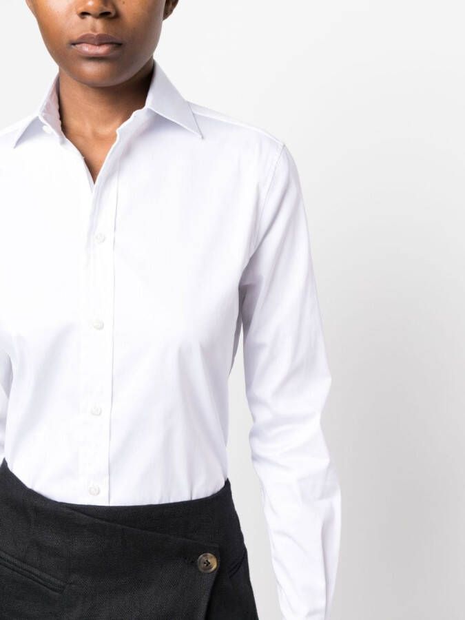 Ralph Lauren Collection Charmain blouse met lange mouwen Wit