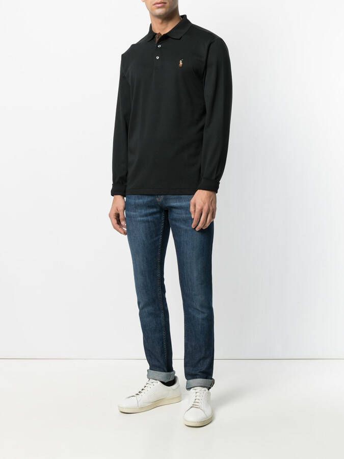Polo Ralph Lauren custom slim fit polo shirt Zwart