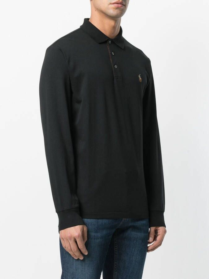 Polo Ralph Lauren custom slim fit polo shirt Zwart