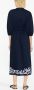 Polo Ralph Lauren Midi-jurk met geborduurde bloemen Blauw - Thumbnail 3