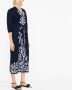 Polo Ralph Lauren Midi-jurk met geborduurde bloemen Blauw - Thumbnail 4