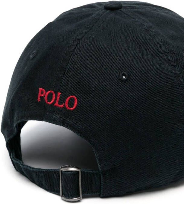 Polo Ralph Lauren Pet met geborduurd logo Zwart