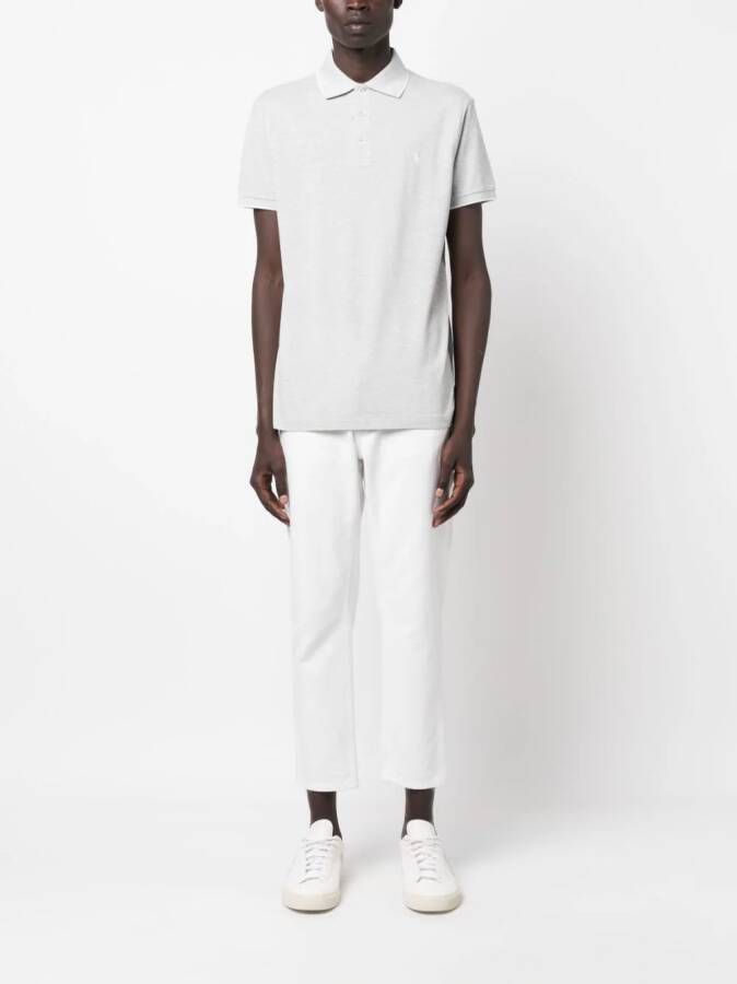 Polo Ralph Lauren Poloshirt met geborduurd logo Grijs