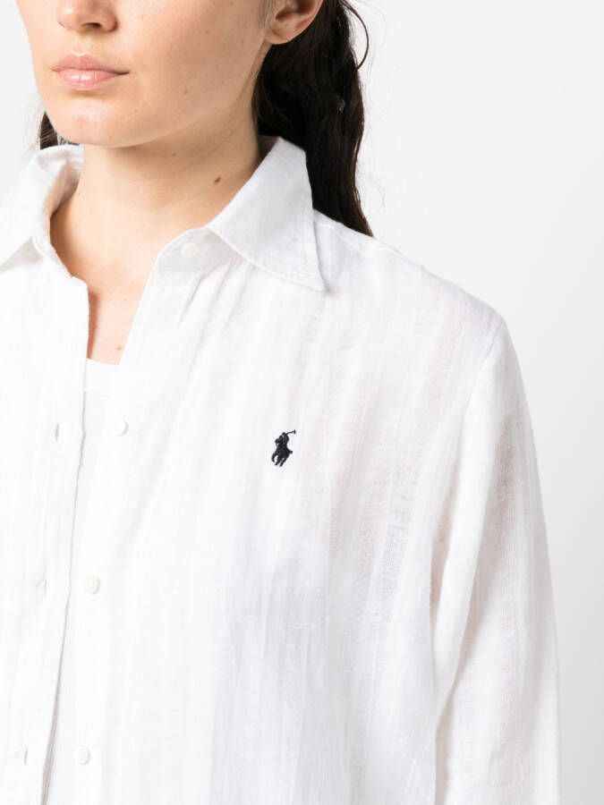 Polo Ralph Lauren Blouse met geborduurd logo Wit