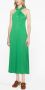 Polo Ralph Lauren Flared midi-halterjurk Groen - Thumbnail 2