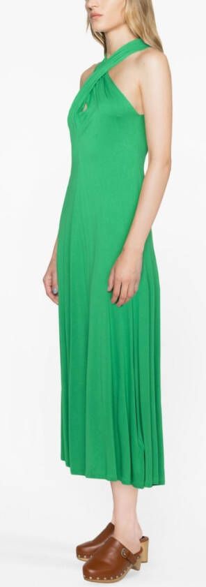 Polo Ralph Lauren Flared midi-halterjurk Groen