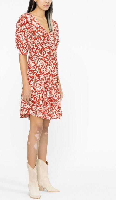 Polo Ralph Lauren Midi-jurk met bloemenprint Rood