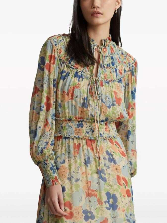 Polo Ralph Lauren Jurk met bloemenprint Beige