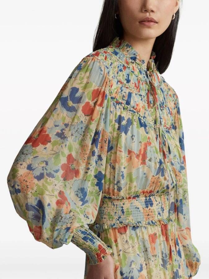 Polo Ralph Lauren Jurk met bloemenprint Beige