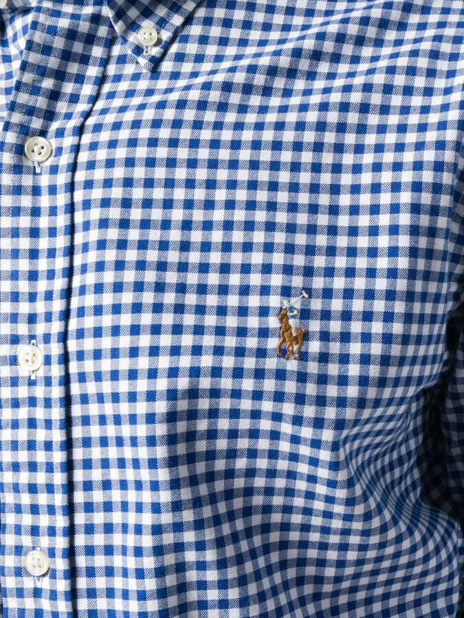 Polo Ralph Lauren Geruit overhemd met borduurwerk Blauw