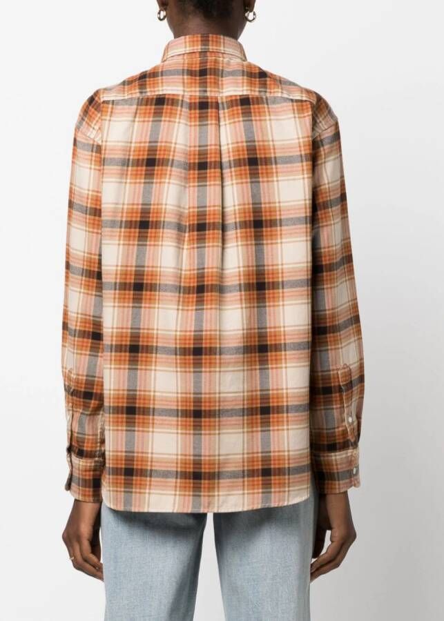 Polo Ralph Lauren Geruite blouse Bruin