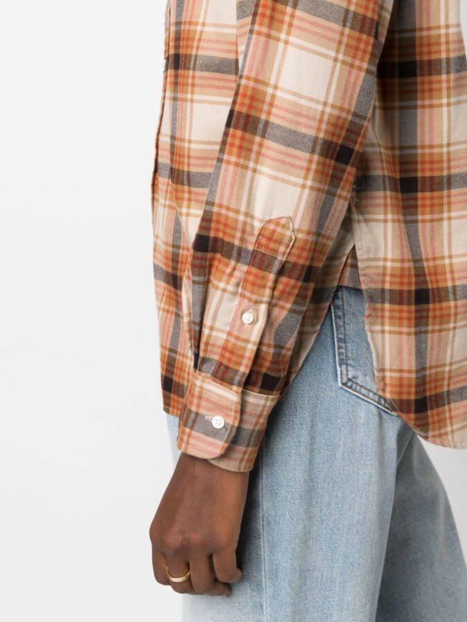 Polo Ralph Lauren Geruite blouse Bruin