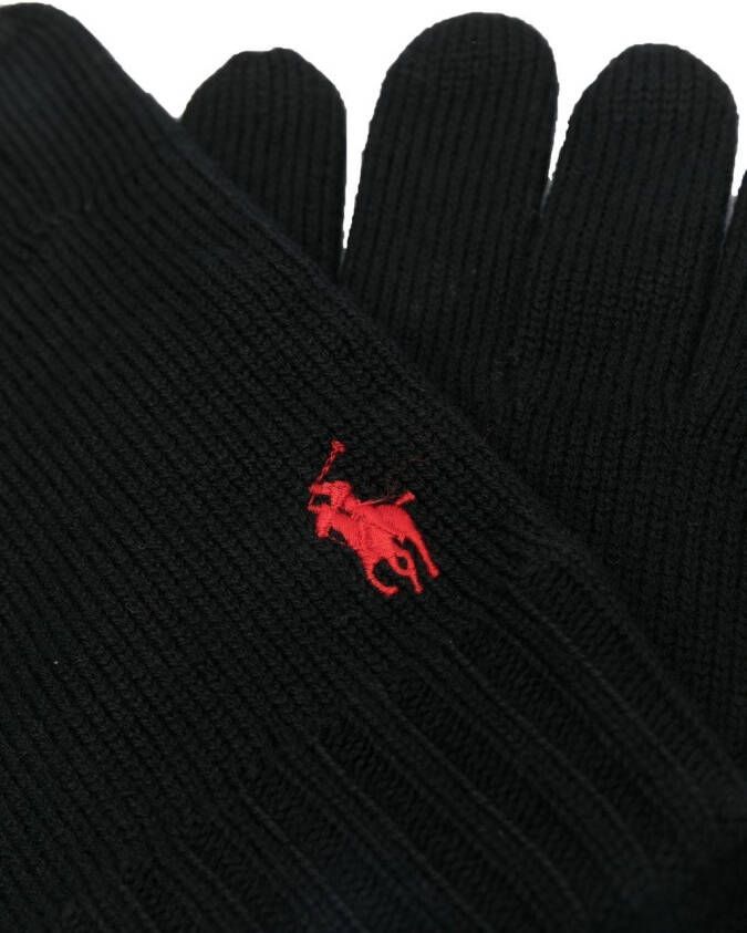 Polo Ralph Lauren Handschoenen met geborduurd logo Zwart
