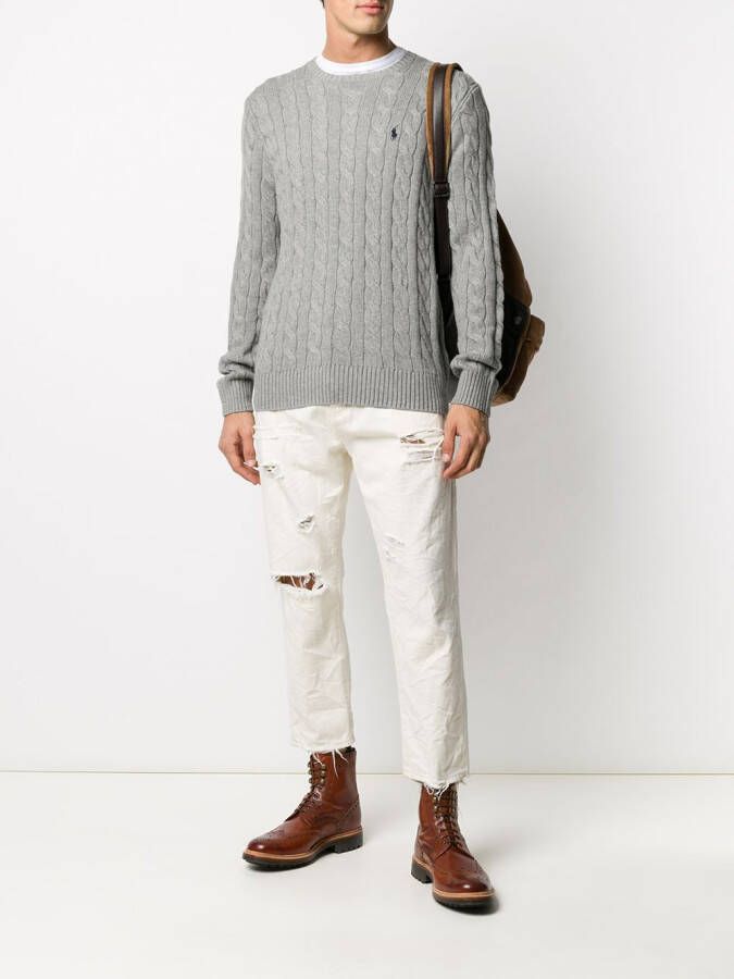 Polo Ralph Lauren Kabelgebreide sweater Grijs