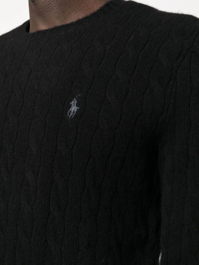 Polo Ralph Lauren Kabelgebreide trui Zwart