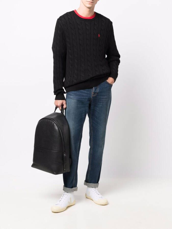 Polo Ralph Lauren Kabelgebreide trui Zwart