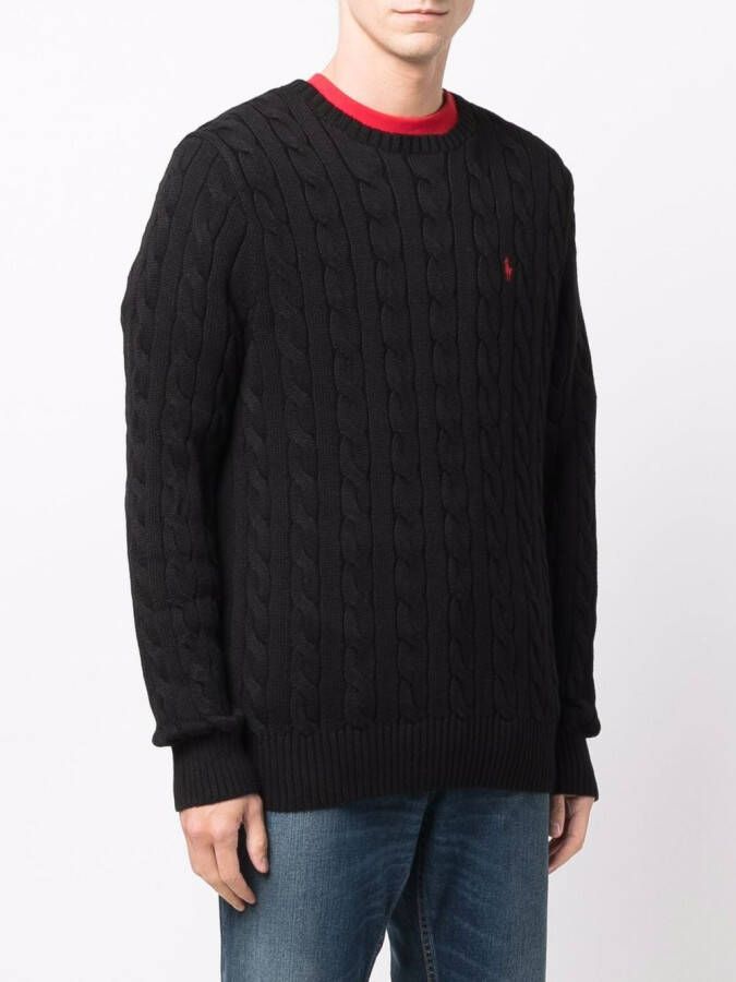Polo Ralph Lauren Kabelgebreide trui Zwart
