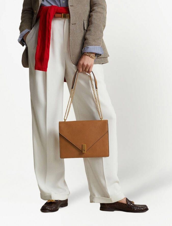 Polo Ralph Lauren Leren shopper Beige