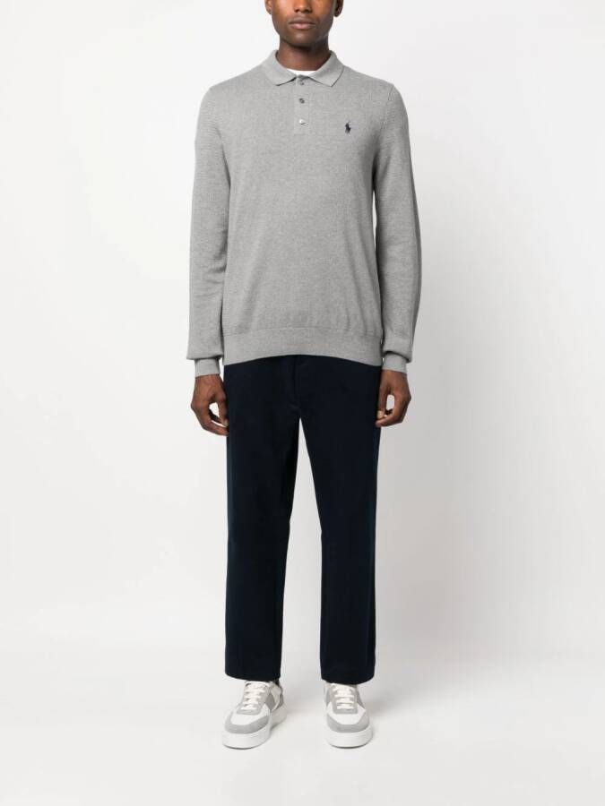 Polo Ralph Lauren Poloshirt met geborduurd logo Grijs