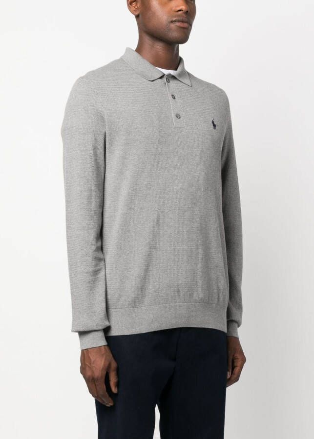 Polo Ralph Lauren Poloshirt met geborduurd logo Grijs