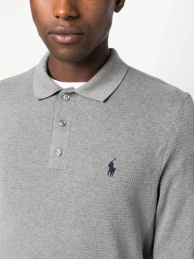 Polo Ralph Lauren Poloshirt met geborduurd logo Grijs