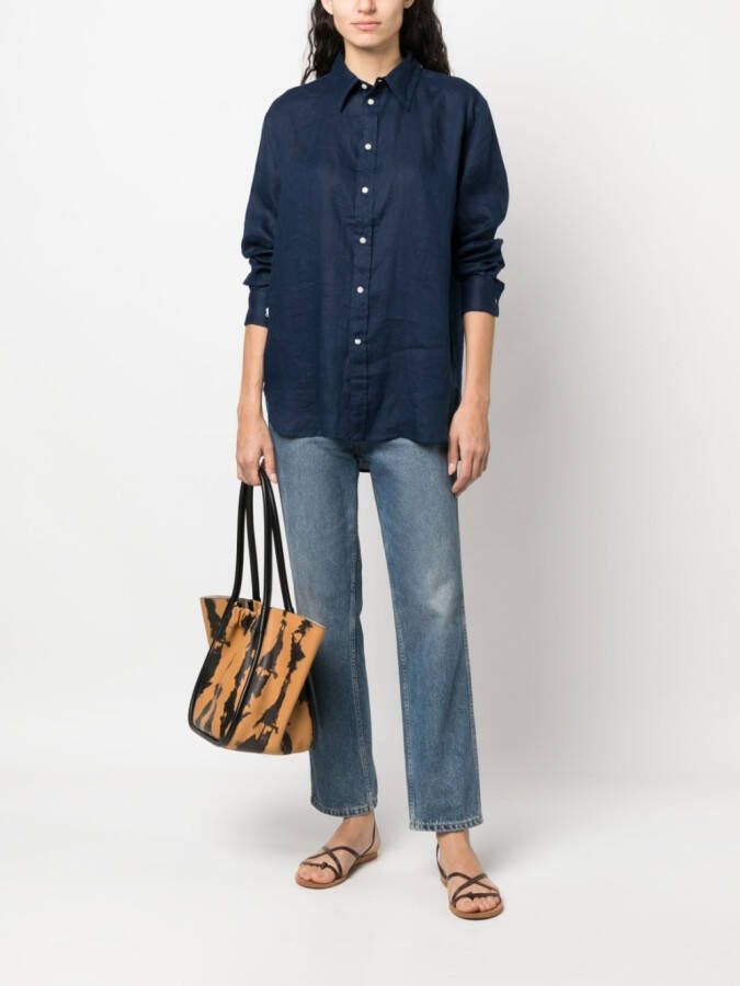 Polo Ralph Lauren Linnen blouse Blauw