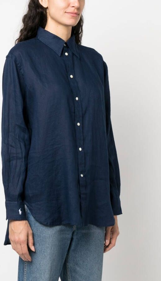 Polo Ralph Lauren Linnen blouse Blauw