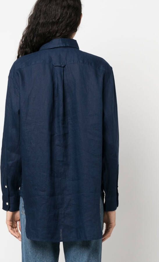 Polo Ralph Lauren Linnen blouse Blauw