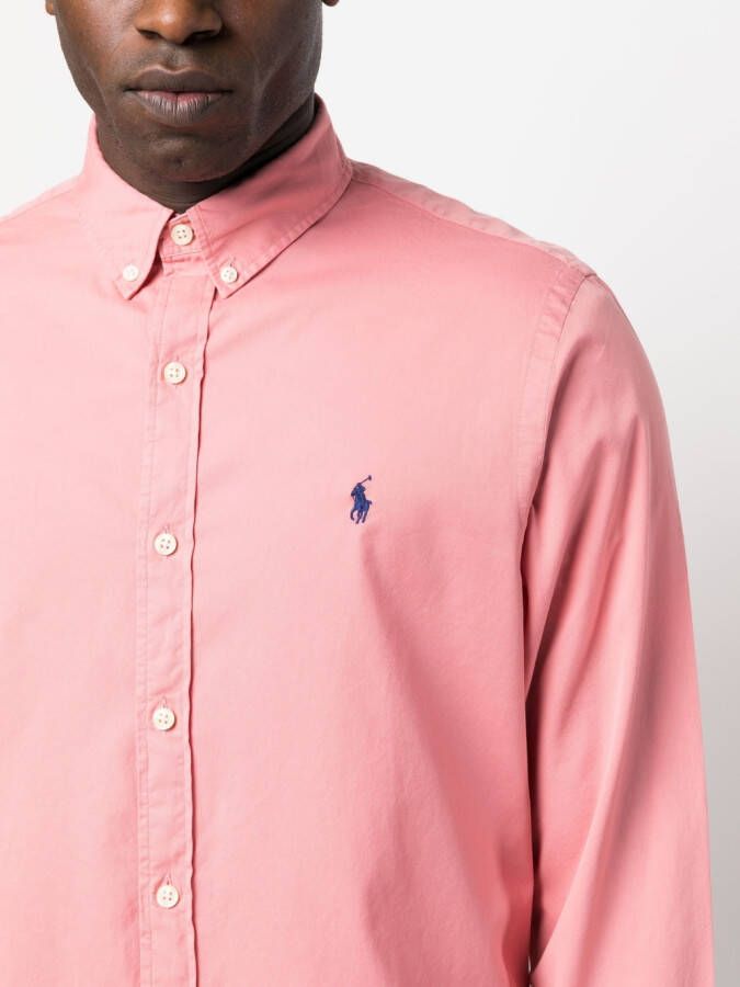 Polo Ralph Lauren Overhemd met geborduurd logo Roze