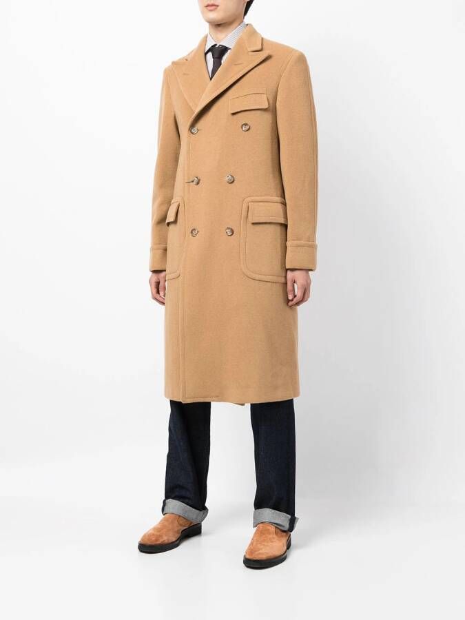 Polo Ralph Lauren Mantel met dubbele rij knopen Bruin