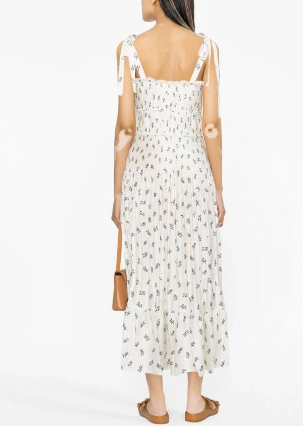 Polo Ralph Lauren Maxi-jurk met bloemenprint Wit
