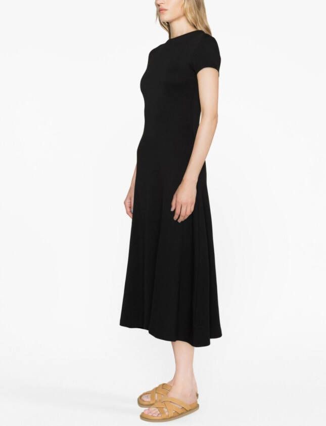 Polo Ralph Lauren Midi-jurk met korte mouwen Zwart